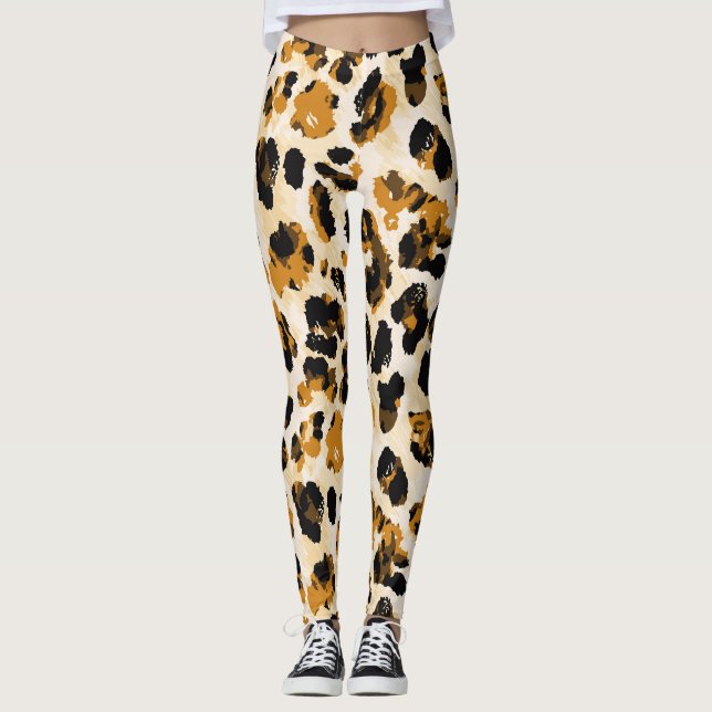 Leggings Piel de leopardo acuático, gradiente de tintes. (Anverso)