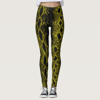 Leggings Piel de serpiente amarilla negra