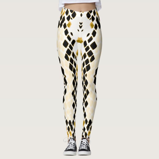 Leggings Piel de serpiente de acuarela: Grunge Exotic Patte (Anverso)