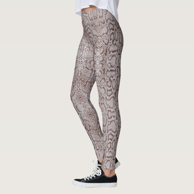 Leggings Piel de serpiente de Anaconda marrón blanco natura (Izquierda)