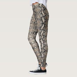 Leggings Piel de serpiente de Bronze Python