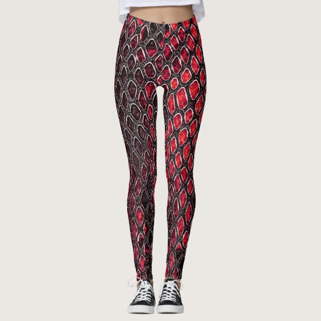 Leggings Piel de serpiente: fondo abstracto. (Anverso)