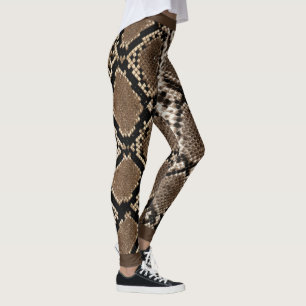 Leggings Piel de serpiente negra