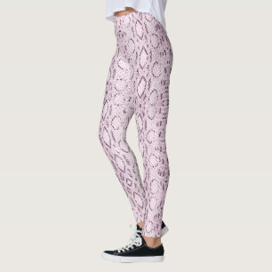 Leggings Piel de serpiente rosa exótico