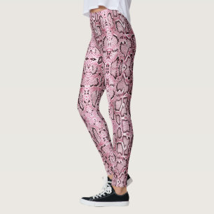 Leggings Piel de serpiente rosado de Anaconda encallado
