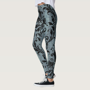 Leggings Piel de serpiente verde del vibrador negro de Rock