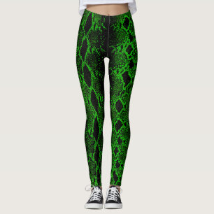Leggings Piel de serpiente verde negro