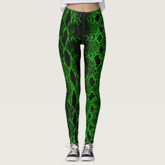 Leggings Piel de serpiente verde negro