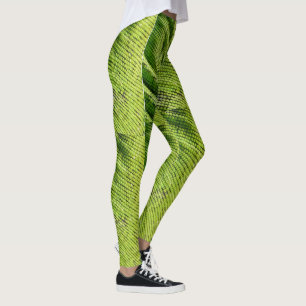 Leggings Piel de una textura verde de iguana