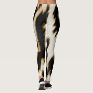 Leggings Piel de vaca blanco negro