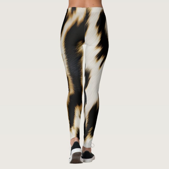 Leggings Piel de vaca blanco negro (Reverso)