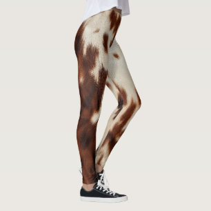 Leggings Piel de vaca blanco negro marrón