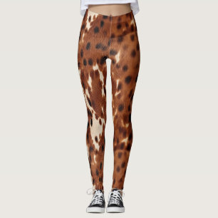 Leggings Piel de vaca de Cowboy Black de Brown Occidental