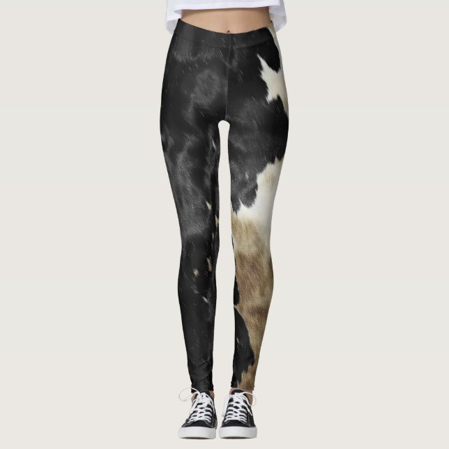 Leggings Piel de vaca de Cowgirl de Cowgirl de raza dorada  (Anverso)