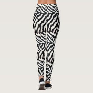 LEGGINGS PIEL DE ZEBRA BLANCA NEGRA IMPRESA