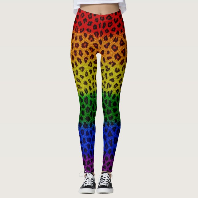 Leggings Piel leopardo arco iris (Anverso)
