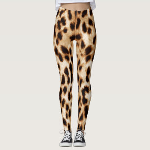 Leggings Piel Leopardo, Auténtico Patrón De Vida Silvestre.