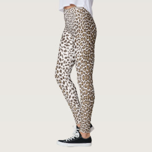 Leggings Piel Leopardo Blanco