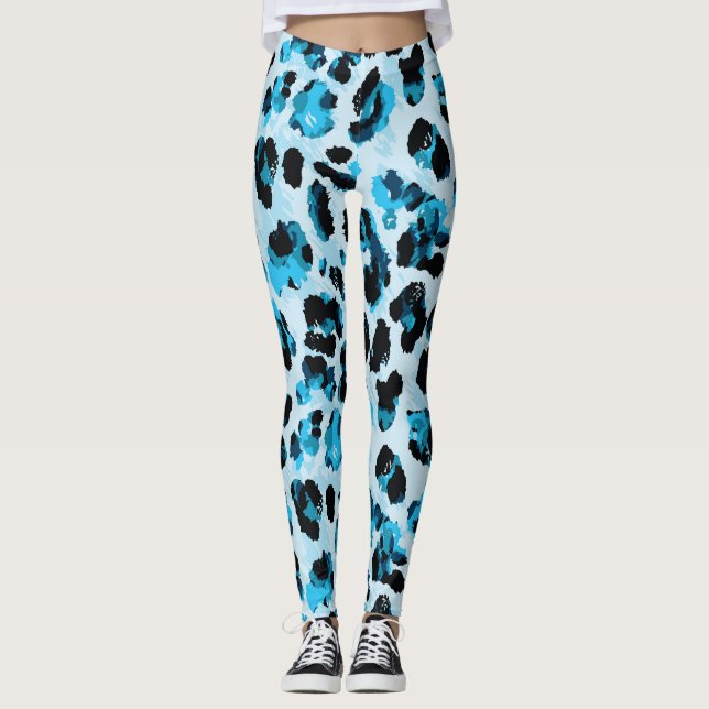 Leggings Piel leopardo Cheetah: tinte vinícola acuarela (Anverso)