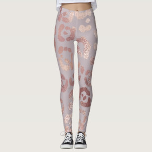 Leggings Piel leopardo: elegancia dorada rosa.
