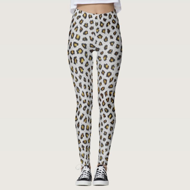 Leggings Piel leopardo marrón y blanco (Anverso)
