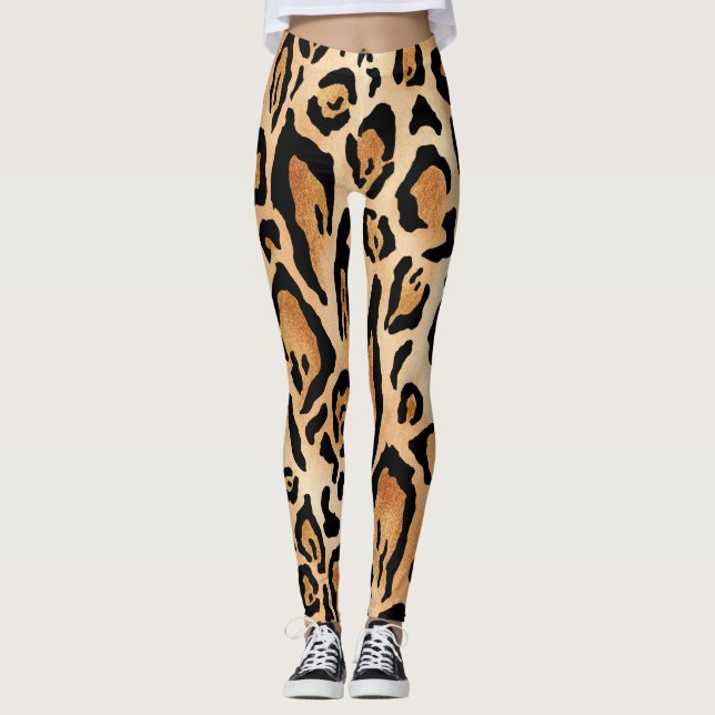 Leggings Piel leopardo: Patrón eterno sin foco (Anverso)