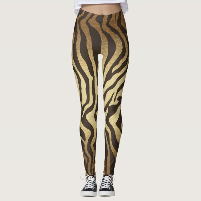 Leggings Pieles de animales con estampado de cebra degradad (Anverso)