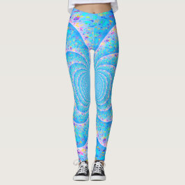 Leggings Piernas abstractas de espiral azul