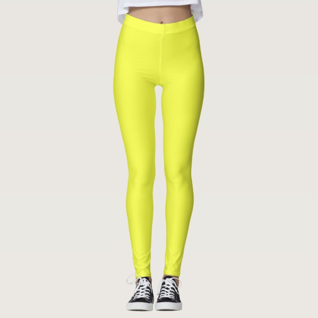 Leggings Piernas, amarillo neón (Anverso)