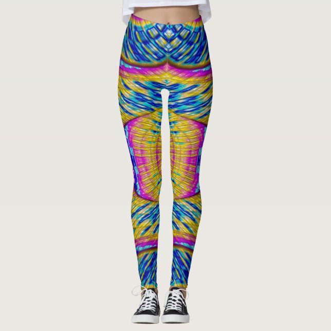 Leggings Piernas ~ amarillo rosa azul ~ Original (Anverso)