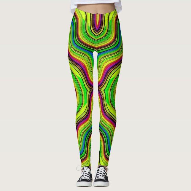 Leggings Piernas ~ amarillo rosa verde ~ original (Anverso)