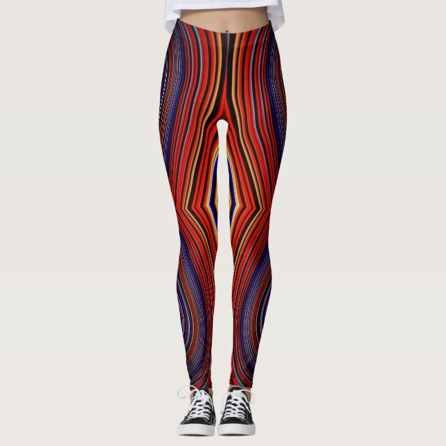 Leggings Piernas ~ azul rojo ~ Original (Anverso)