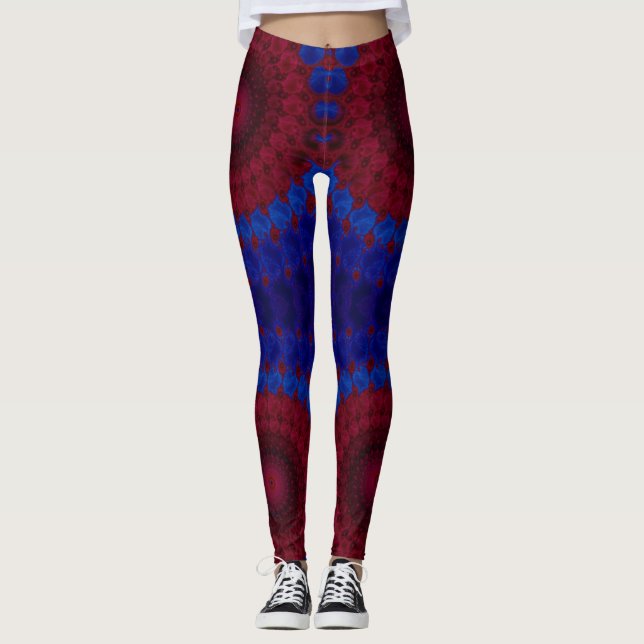 Leggings Piernas ~ azul rojo ~ Original (Anverso)