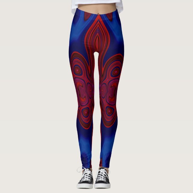 Leggings Piernas ~ azul rojo ~ Original (Anverso)