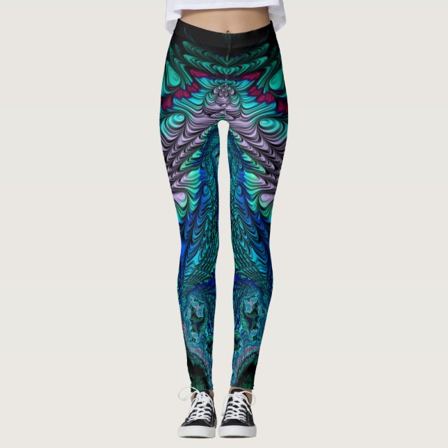 Leggings Piernas ~ azul violeta negro verde ~ Original (Anverso)