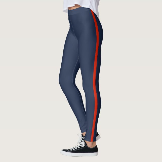 Leggings Piernas azules de la correa lateral roja - Elegir  (Izquierda)