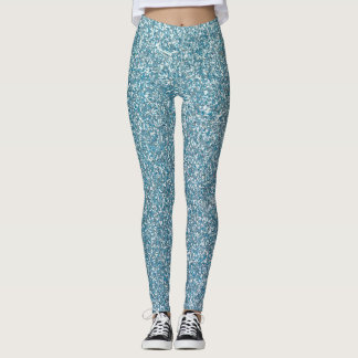 Leggings Piernas azules purpurinas