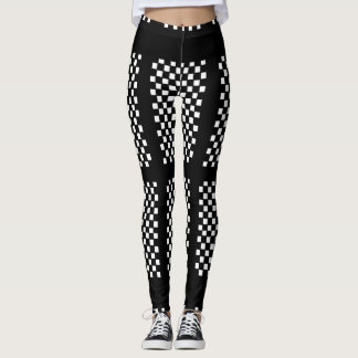 Leggings Piernas blancas y negras con rayas