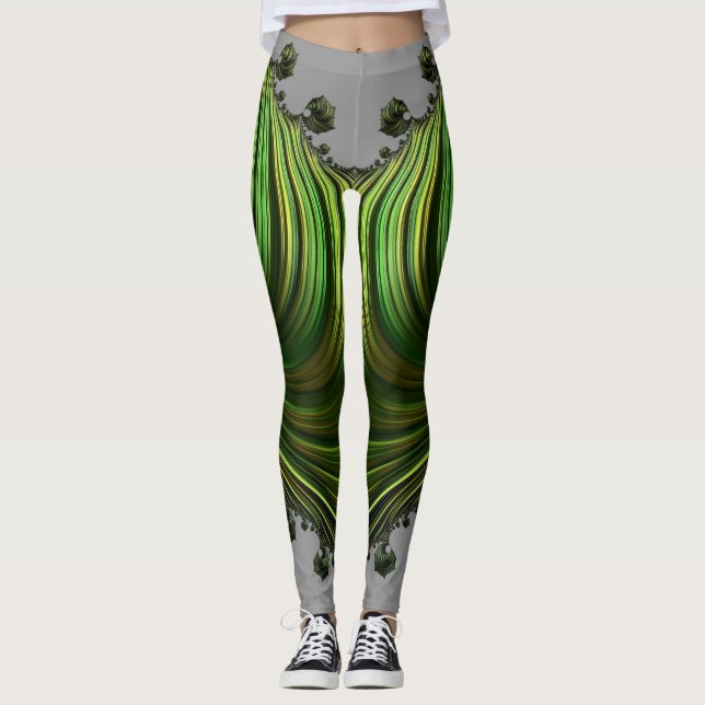 Leggings Piernas ~ blanco verde ~ original (Anverso)