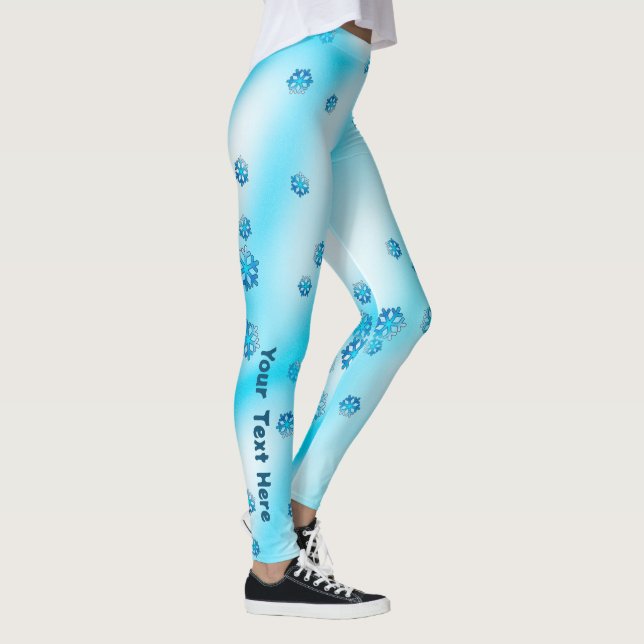Leggings Piernas con copos de nieve azules (Derecha)