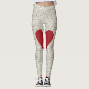 Leggings Piernas con efectos cortos en el corazón