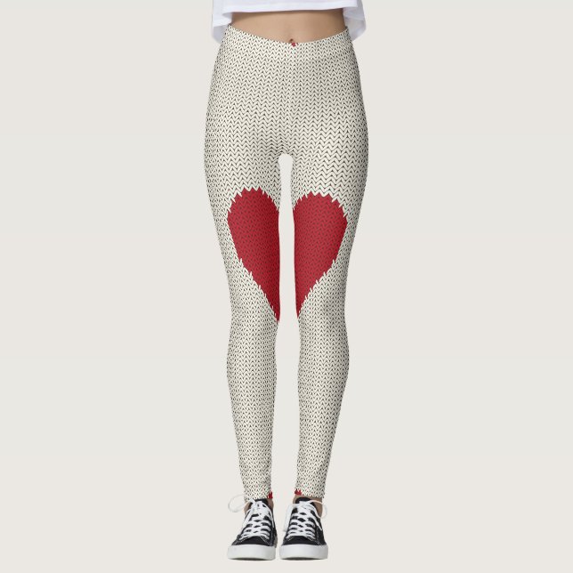 Leggings Piernas con efectos cortos en el corazón (Anverso)