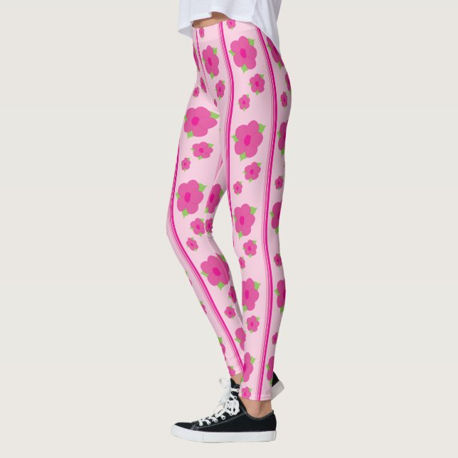 Leggings Piernas con flores rosadas (Izquierda)