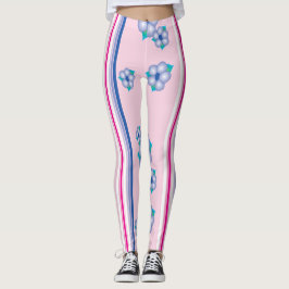 Leggings Piernas con flores rosadas