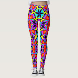 Leggings Piernas con motivos rojos amarillos