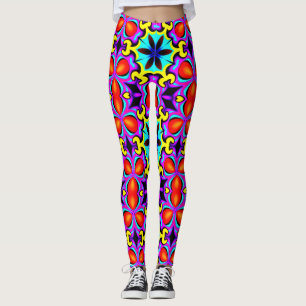 Leggings Piernas con motivos rojos amarillos