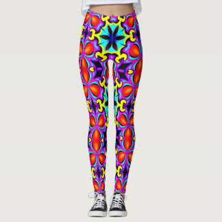 Leggings Piernas con motivos rojos amarillos