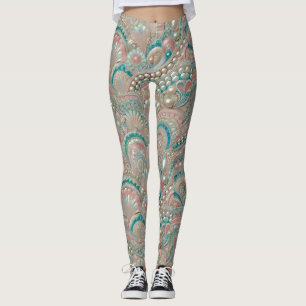 Leggings Piernas ~ conchas y perlas ~
