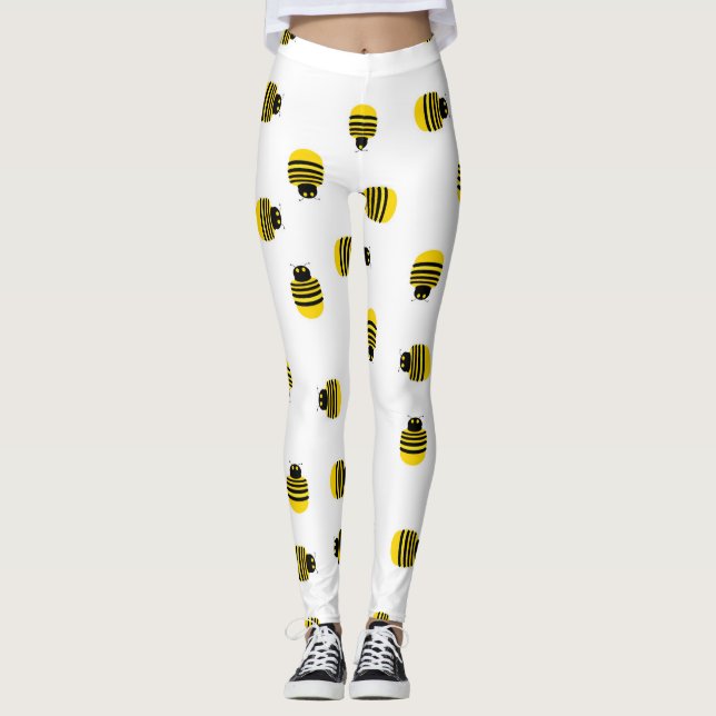 Leggings Piernas de abejas amarillas (Anverso)