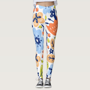 Leggings Piernas de ajuste gráfico de las flores